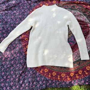 Ivory mock neck knit sweater